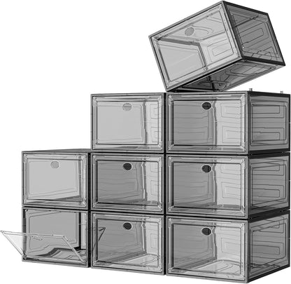 7 code Organizador de Cajas de Zapatos Grandes Transparentes【Materi...