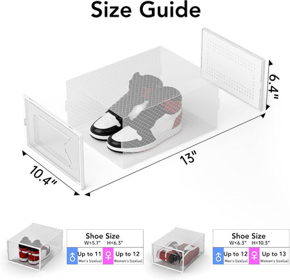 Foluck Caja de almacenamiento de zapatos extragrande, paquete de 15...