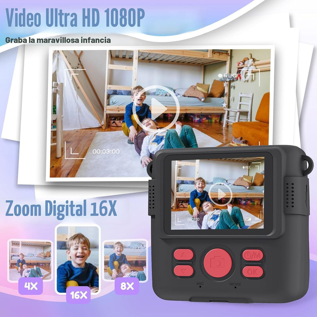 ESOXOFFORE Cámara de impresión instantánea para niños, regalos de c...