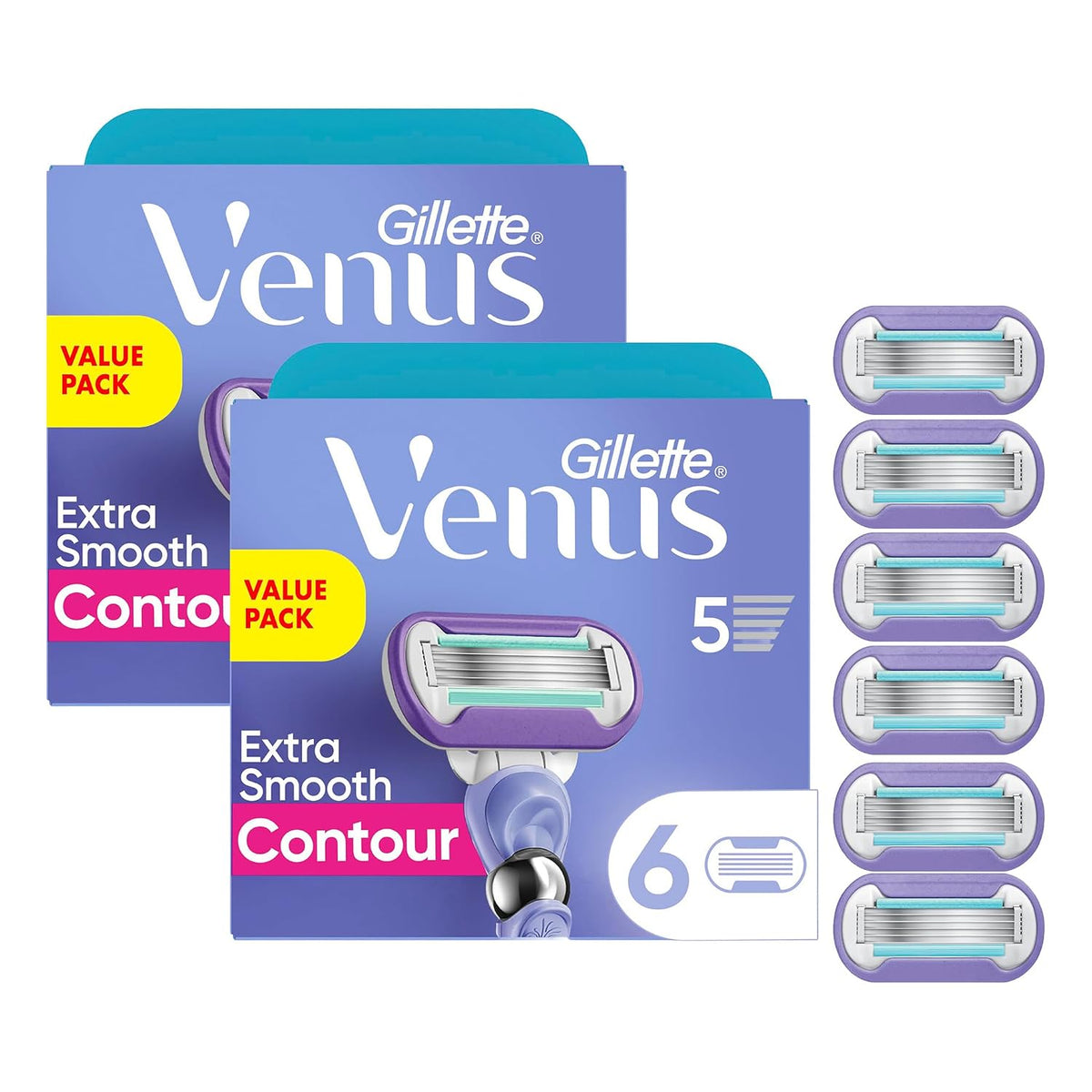 Gillette Venus Recambios de hoja de afeitar de lujo Smooth Swirl pa...