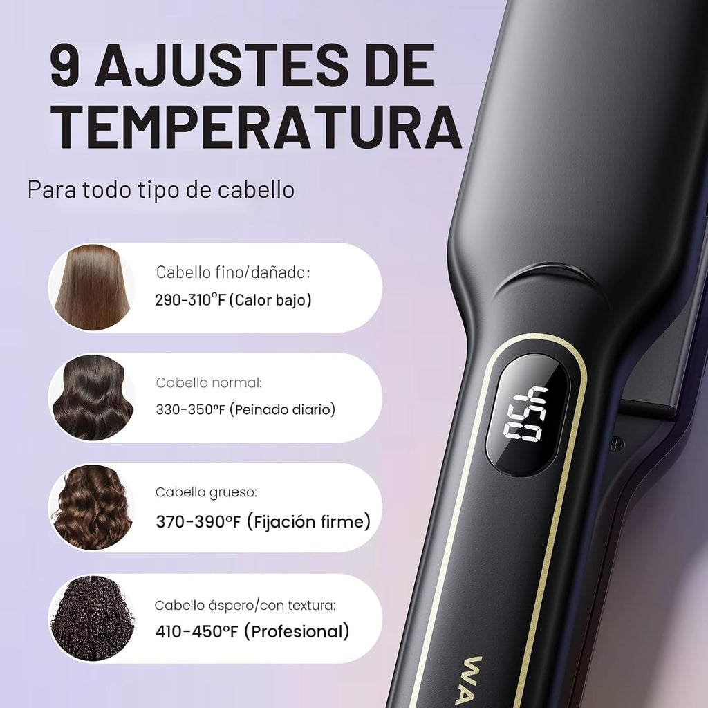 Plancha para cabello húmedo a liso Wavytalk, plancha alisadora con...