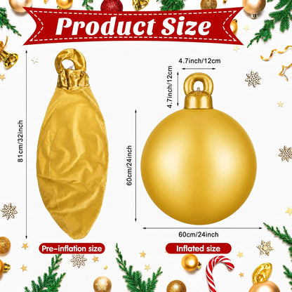 Jetec 2 bolas inflables gigantes de Navidad de 32 pulgadas, color d...