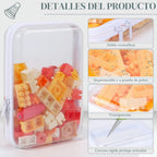 YOPCDJ Paquete de 3 fundas rígidas transparentes con cremallera, bo...
