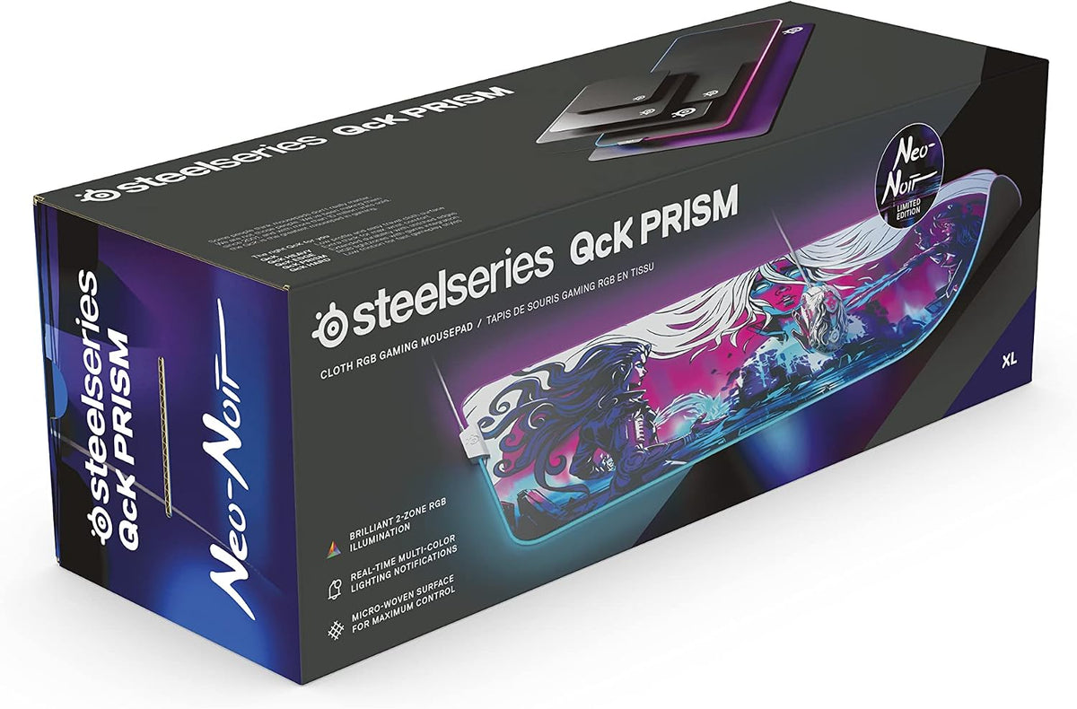 SteelSeries QcK Prism - Alfombrilla de mouse para juegos, iluminaci...