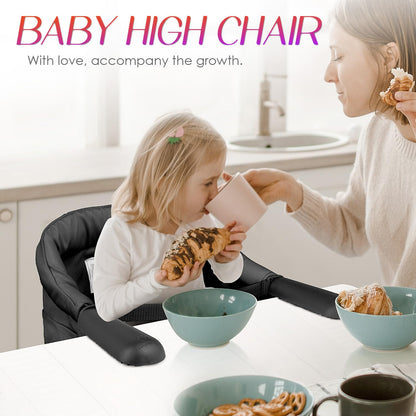 Silla alta con gancho, silla alta plegable portátil para bebés de 6...