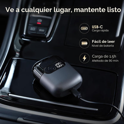 Maquinilla de afeitar eléctrica para hombres, afeitadora de alumini...