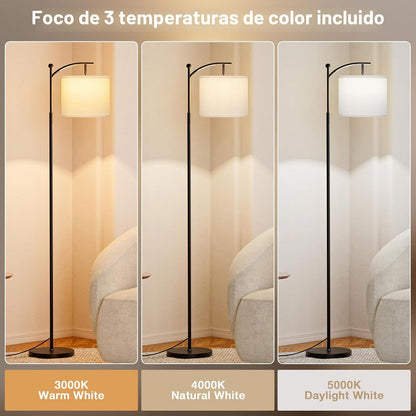 Ambimall Lámpara de pie de 60 pulgadas con 3 temperaturas de color,...