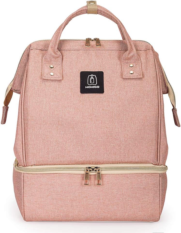 MOMIGO DiaperBreast Pump Backpack - Bolsa enfriadora y resistente a...