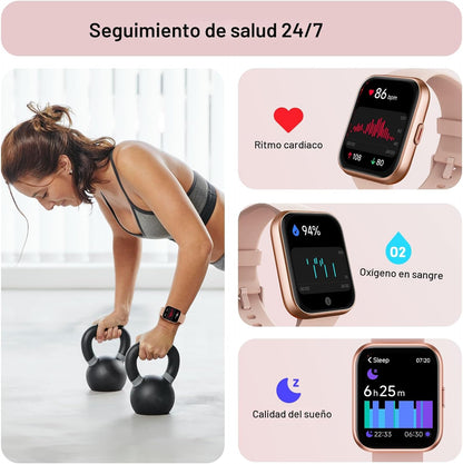 Tensky Reloj inteligente para mujer, Android y iPhone, Alexa integr...