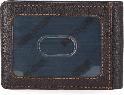 Harley-Davidson Billetera de cuero genuino con bloqueo RFID para ho...