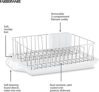 Farberware Escurreplatos clásico grande resistente a la corrosión c...