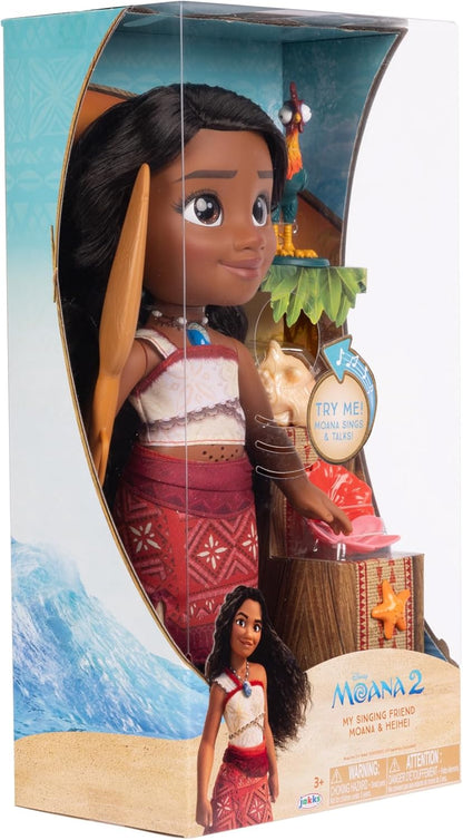 Disney Moana 2 My Singing Friend Moana Doll &amp; Heihei Figure Pla...