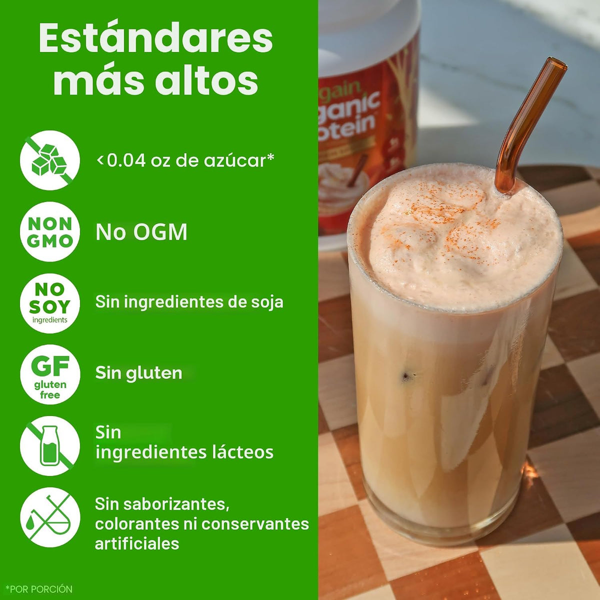 Orgain Proteína en polvo vegana orgánica de 0.74 oz, especias de ca...