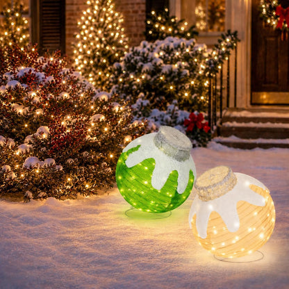 Adornos de Navidad para exteriores, decoración de bolas navideñas e...