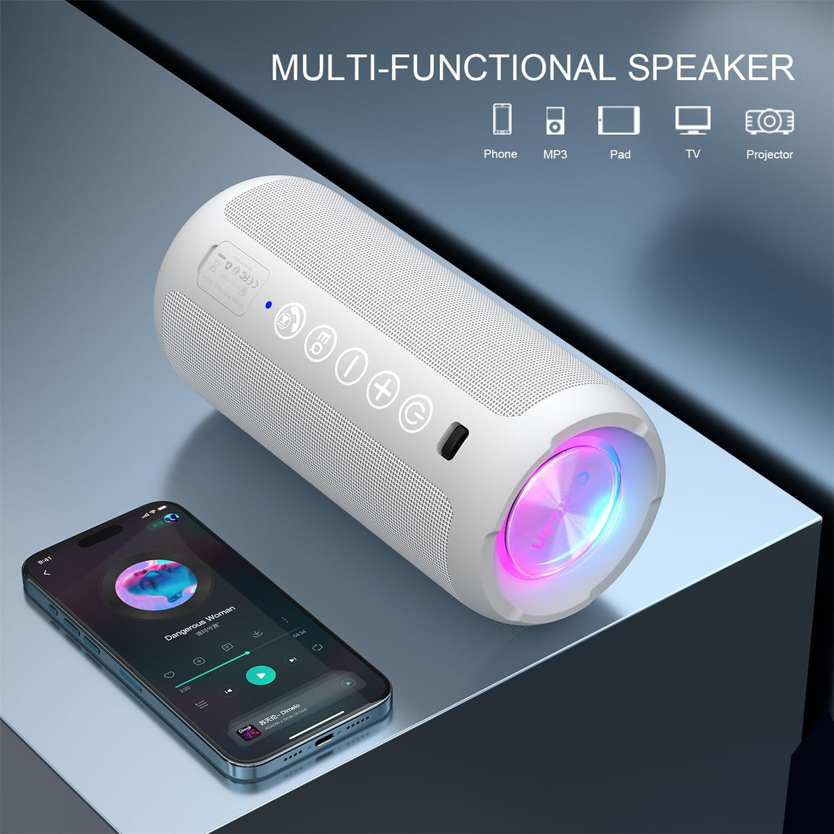 Ortizan Altavoz Bluetooth portátil: IPX7 impermeable, 24W sonido fu...