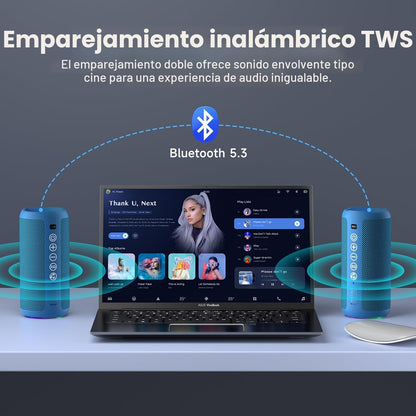 Ortizan X10 Altavoz Bluetooth Portátil, IPX7 Resistente al Agua, In...
