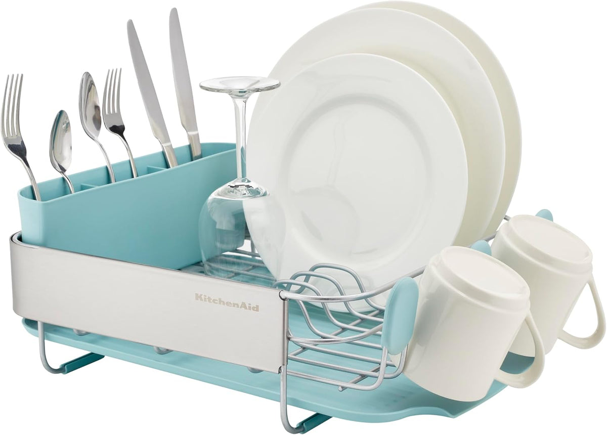 KitchenAid Escurridor de platos compacto que ahorra espacio, resist...