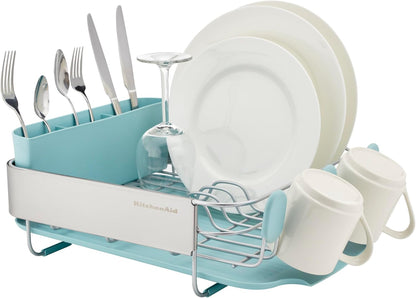 KitchenAid Escurridor de platos compacto que ahorra espacio, resist...