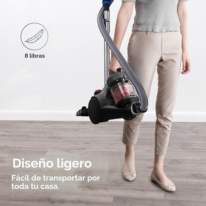 Eureka - Aspiradora sin bolsa de cilindro, aspiradora ligera para a...