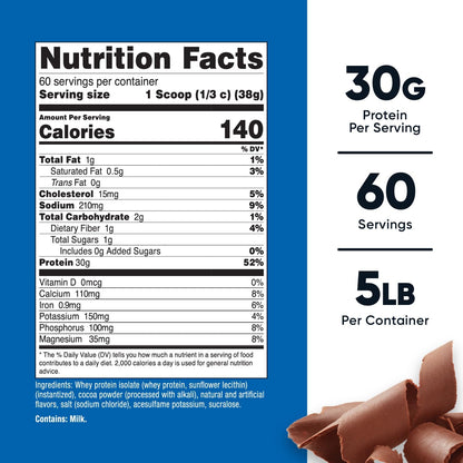 Nutricost Polvo aislado de proteína de suero (chocolate con leche)...