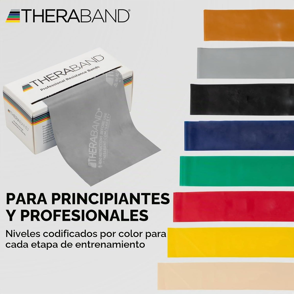 Theraband Professional Bandas de Resistencia de látex para ejercici...