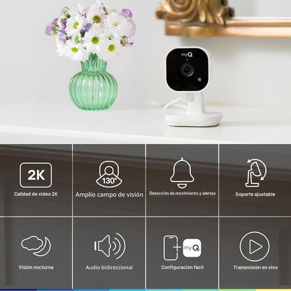 myQ - Cámara de seguridad enchufable para interiores Gen 2 \u2013 C...
