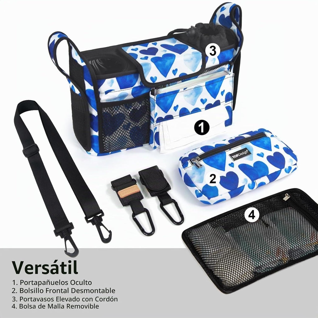TOPDesign Organizador Universal para Cochecito de Bebé, Caddy para...