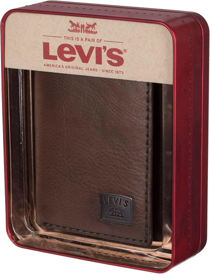 Levi's - Billetera para hombre RFID de tres pliegues, elegante...