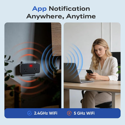 Alarma de falla de energía WiFi paquete de 2, alarma inteligente de...
