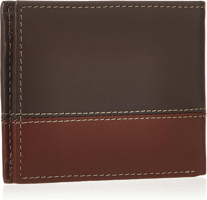 Timberland Billetera plegable de cuero para hombre, color marrón\/c...