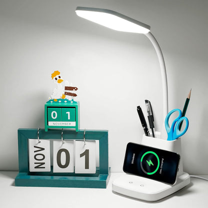 Lámpara de escritorio LED de carga inalámbrica mejorada de 10 W con...
