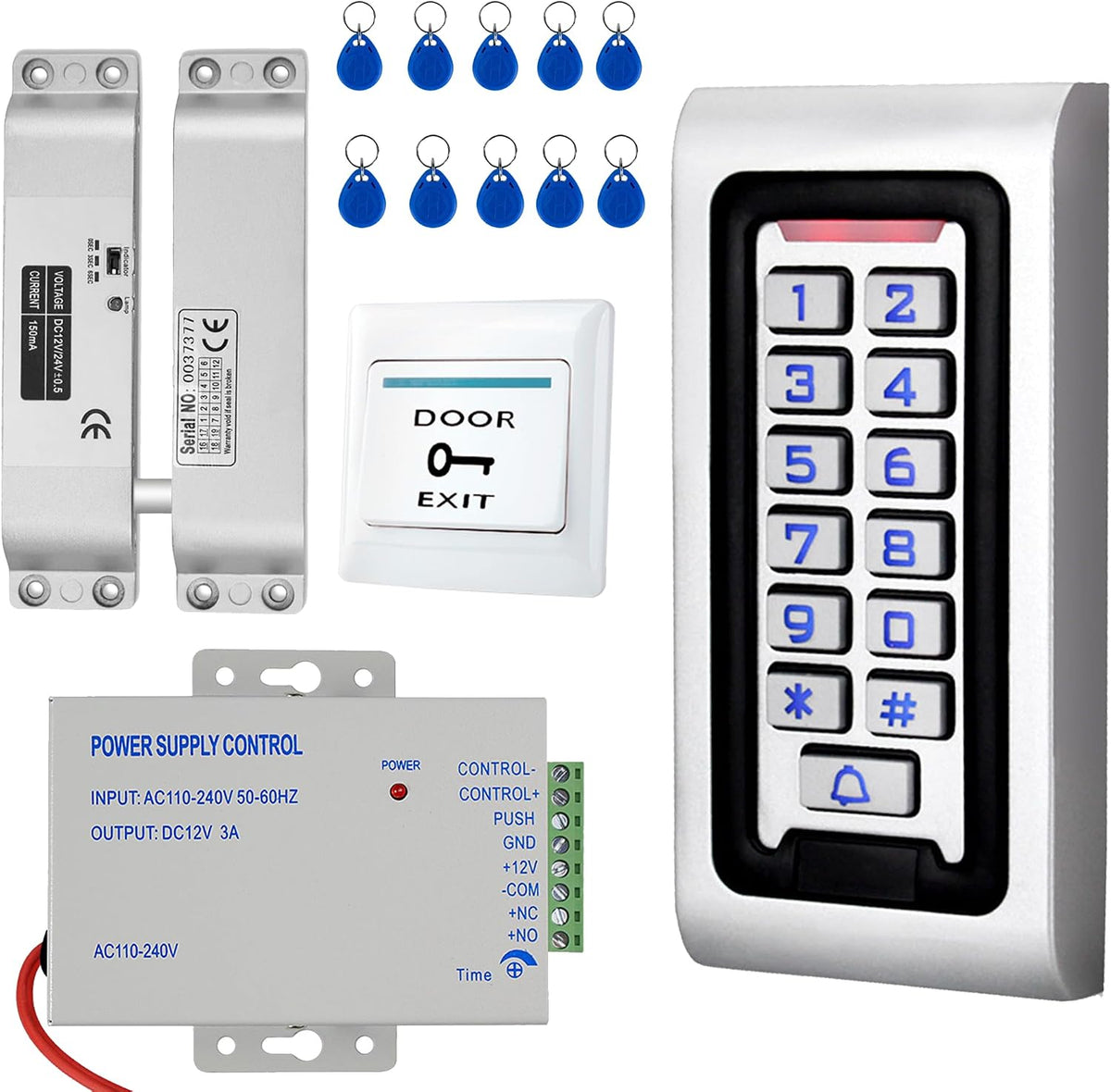 Kit de sistema de control de acceso, cerradura de perno de caída |...