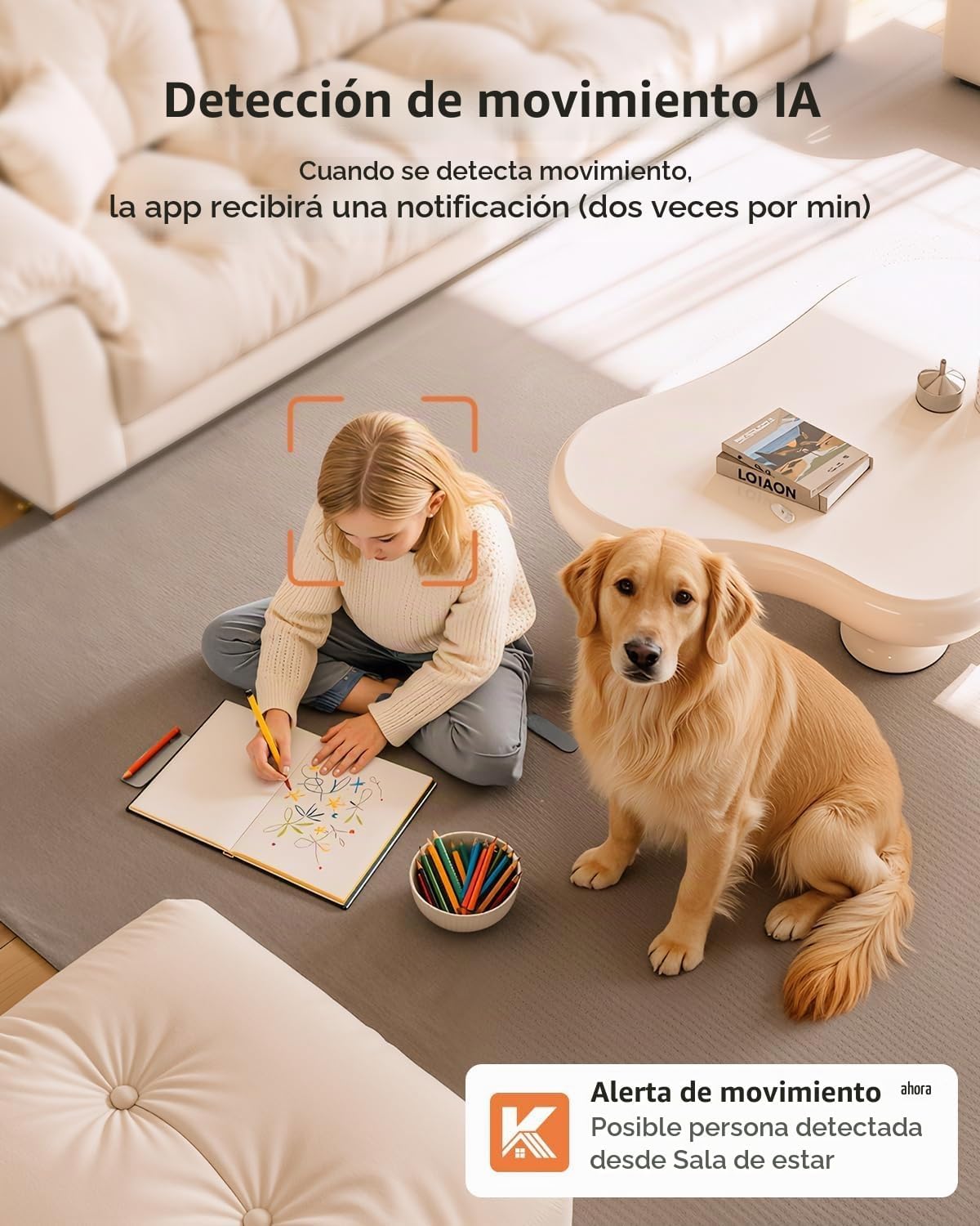 Cámara de seguridad 2K interior, 5G y 2.4G WiFi cámara para bebé\/m...