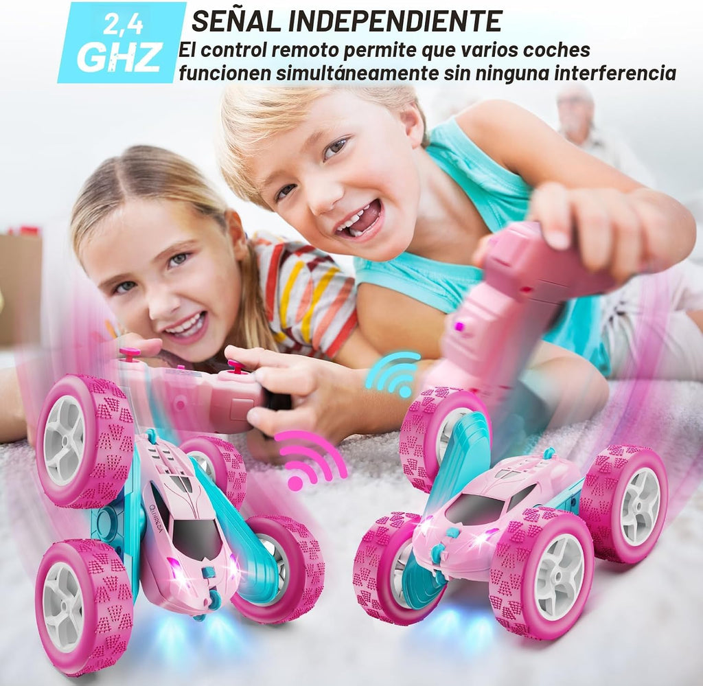 QUNREDA Coches de control remoto rosa para niñas, 2.4 GHZ, auto de...