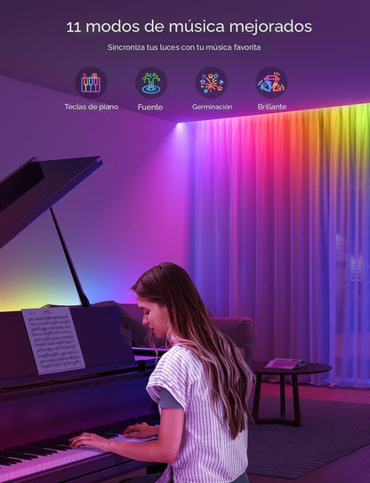 Govee RGBIC - Tira de luces LED inteligentes de 32.8 pies para dorm...