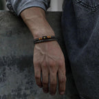 LUXEJEW Regalos para Hombres – Pulsera para Hombre, Pulsera con Ini...