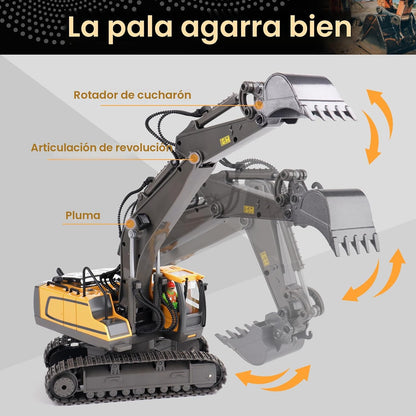PREPOP Juguete de Excavadora con Control Remoto para niños de 6 a 1...
