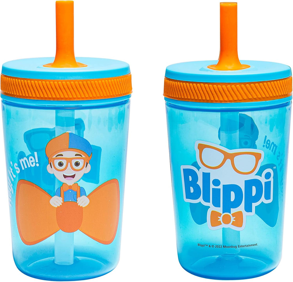 Zak Designs Blippi Kelso - Vasos para niños pequeños para viajes o...