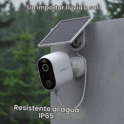 INFIYA Cámara solar 2K inalámbrica para exteriores, paquete de 2, c...
