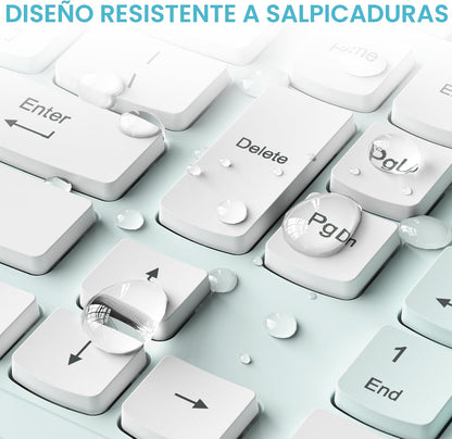 Combo silencioso de teclado y mouse inalámbricos para oficina y hog...