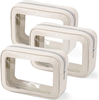 YOPCDJ Bolsa de aseo transparente de 3 piezas, aprobada por la TSA,...
