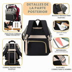 ROSEGIN Mochila para pañales con cambiador, funda para chupete, bol...