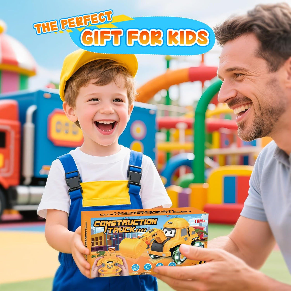 WootoyCar Juguete de excavadora RC para niños pequeños de 2 a 6 año...