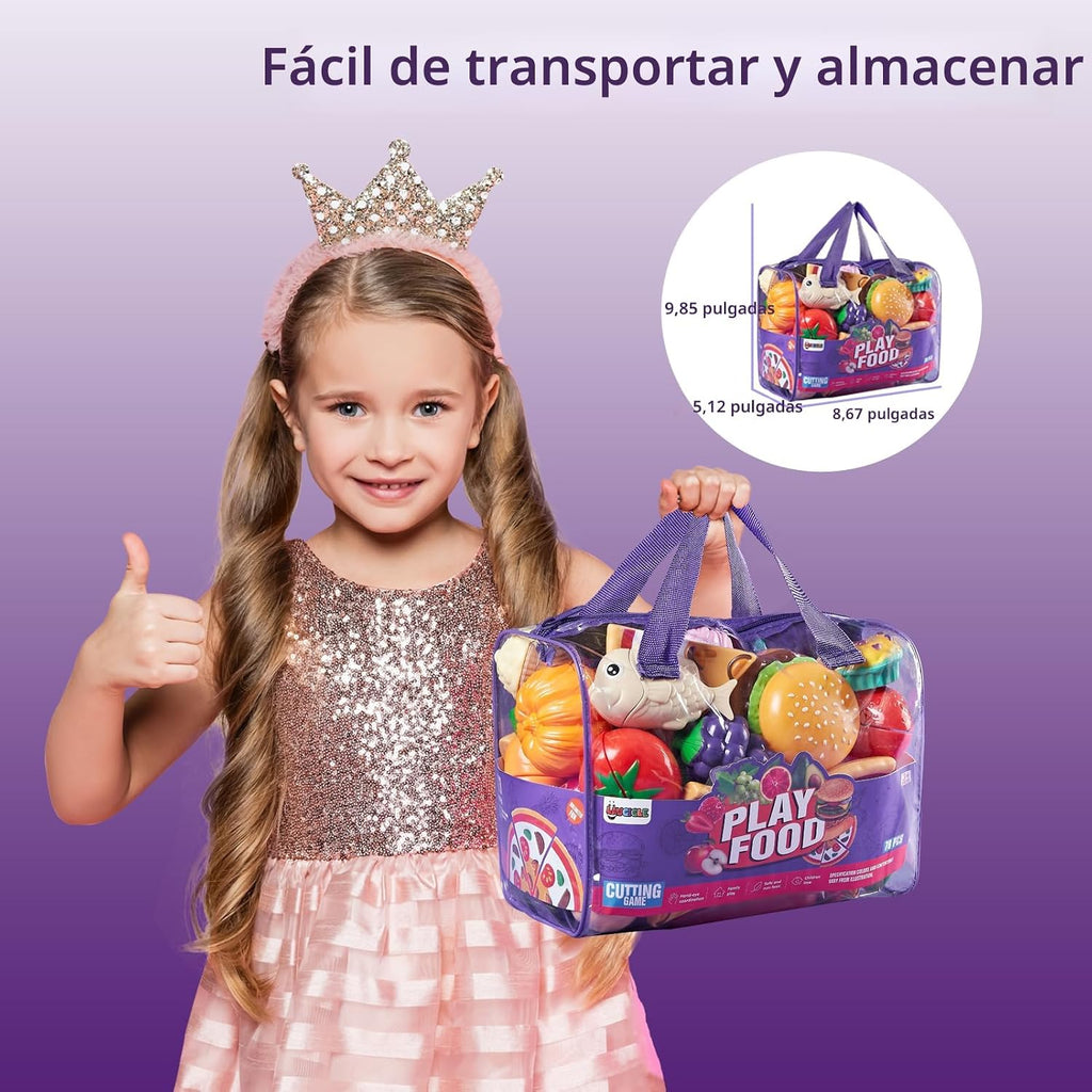 LAUGIGLE Comida de juego de simulación para cocina de niños, 78 pie...