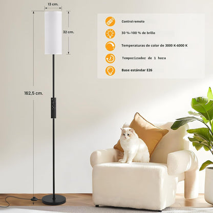 Ambimall Lámpara de pie moderna de 64" con control remoto, bomb...