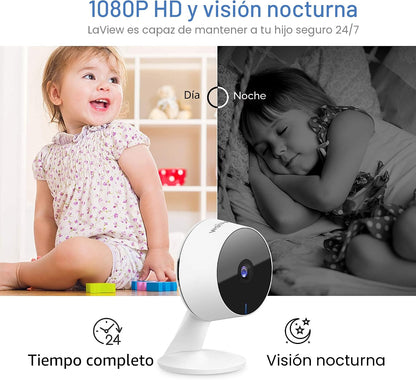 LaView Cámaras de seguridad de 4 piezas, cámara de seguridad para e...