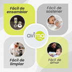 Biberones anticólicos Avima de 4 oz con tetinas de flujo lento. 0-3...