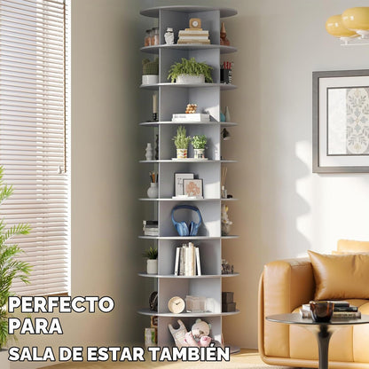 SpaceAid Zapatero giratorio de 9 niveles, torre de exhibición de za...