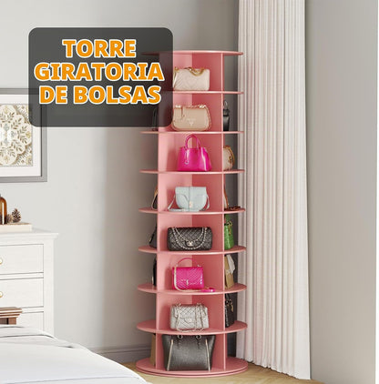 SpaceAid torre giratoria de zapatero de 8 niveles, exhibidor de zap...