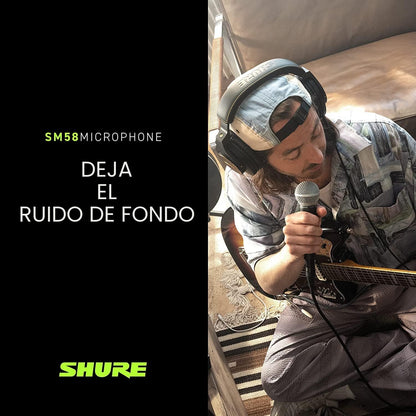 Micrófono SHURE, Negro | Micrófono vocal dinámico cardioide con int...
